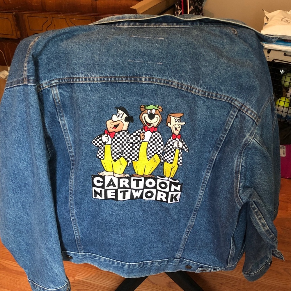 Cartoon Network Blue Denim Jacket with Patch on back
